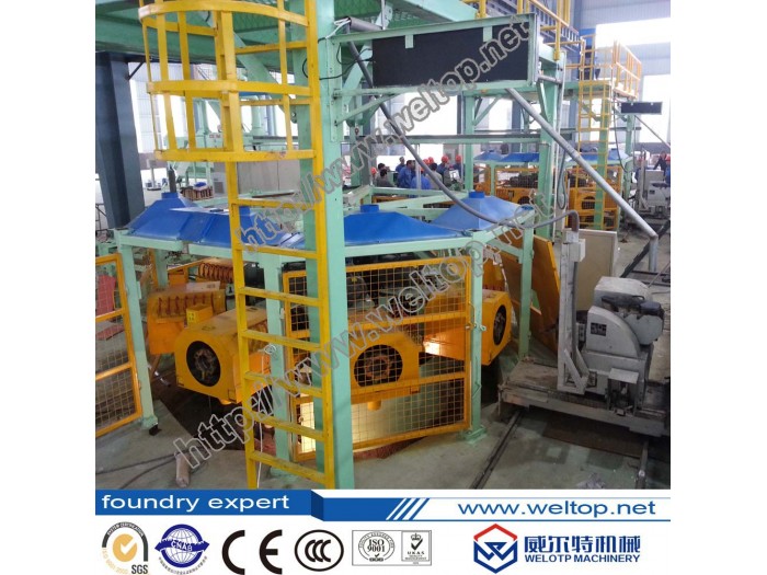 Eight-station cylinder sleeve centrifugal casting machine